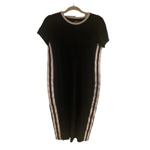 Marc New York Performance dress in black w/white stripes on sides, Med, NWOT $40